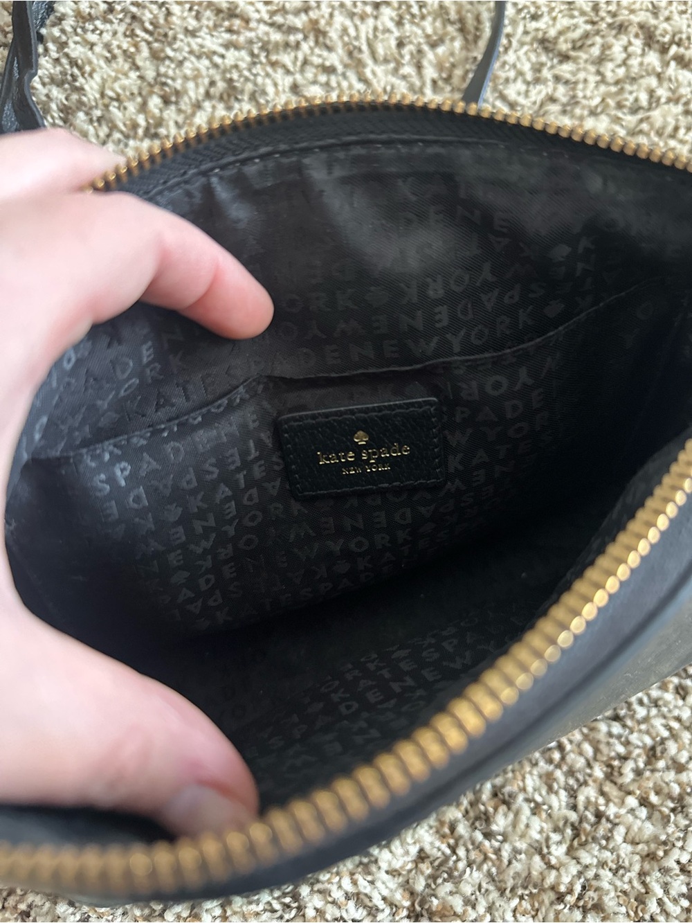kate spade Millie Grove Street Black Leather Crossbody - Picture 6 of 12